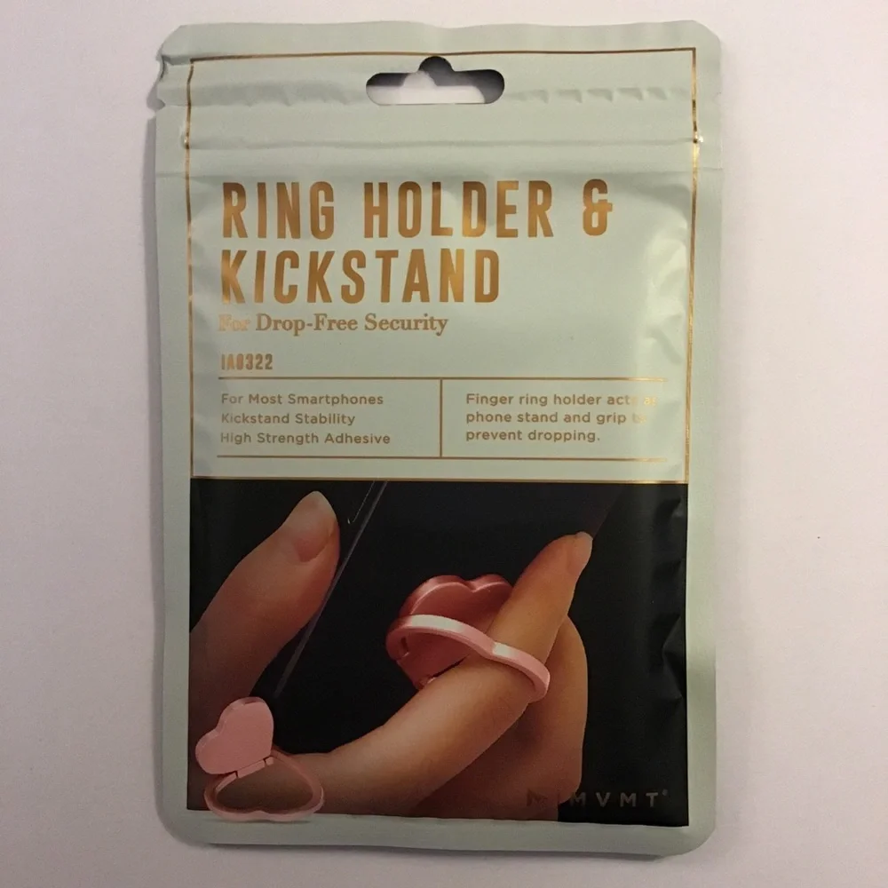 ROSE GOLD HEART SHAPED PHONE RING HOLDER NWT
